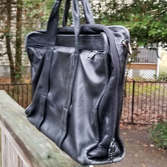 Tumi Alpha Leather Portfolio Briefcase